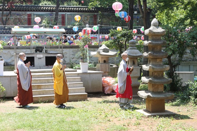 The Vesak great ceremony at Duoc Su Temple, Incheon City, South Korea
